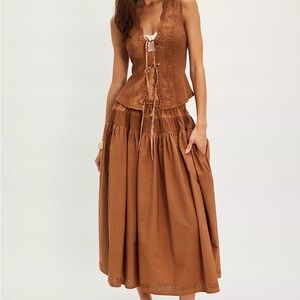 Free People NWT Gesibelle Set in Macadamia